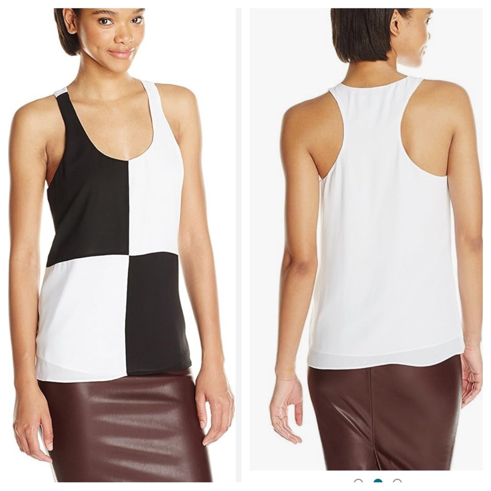 Sam Edelman Women's Fabric Color Block Razor Back Tank